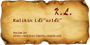 Kalikin László névjegykártya