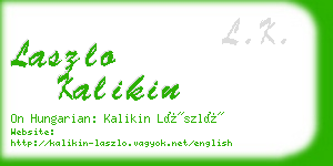 laszlo kalikin business card